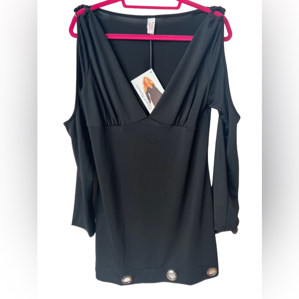 Elegant Moments Black Long Sleeve Dress